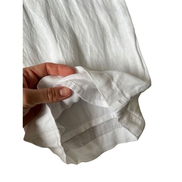 NEW J.Crew Tall Linen Lined Pants White Pull On size 12 - Picture 8 of 10